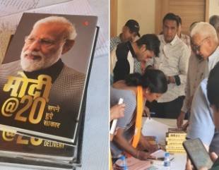 'Modi@20 Sapne Hue Sakar' sells like hot cakes at BJP office in Jaipur